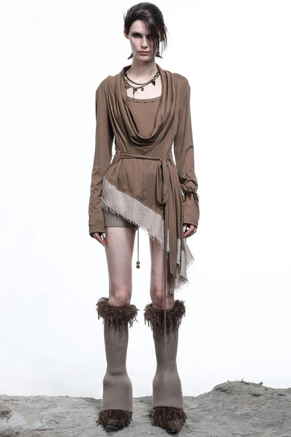 Hustle Lyocell Knit Collar T-shirt