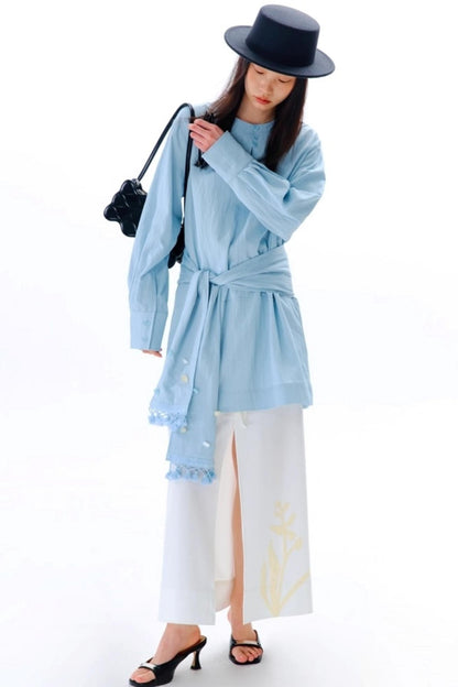 Magnolia Hand-Cranked Appliqué Skirt