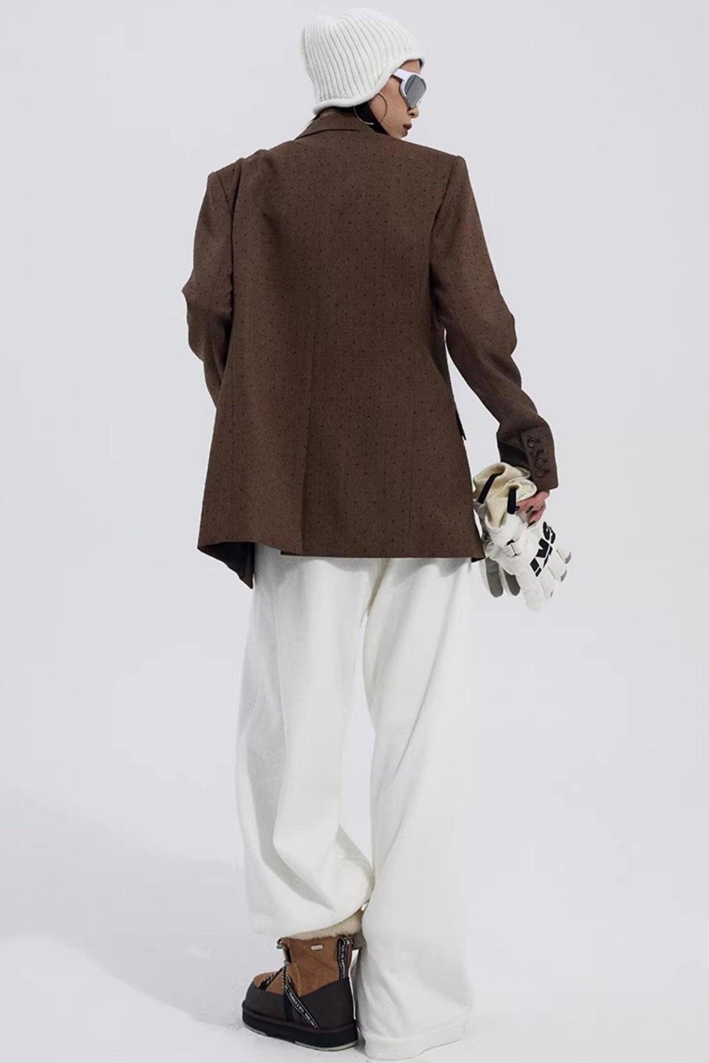 Brown Red Polka Dot Jacket