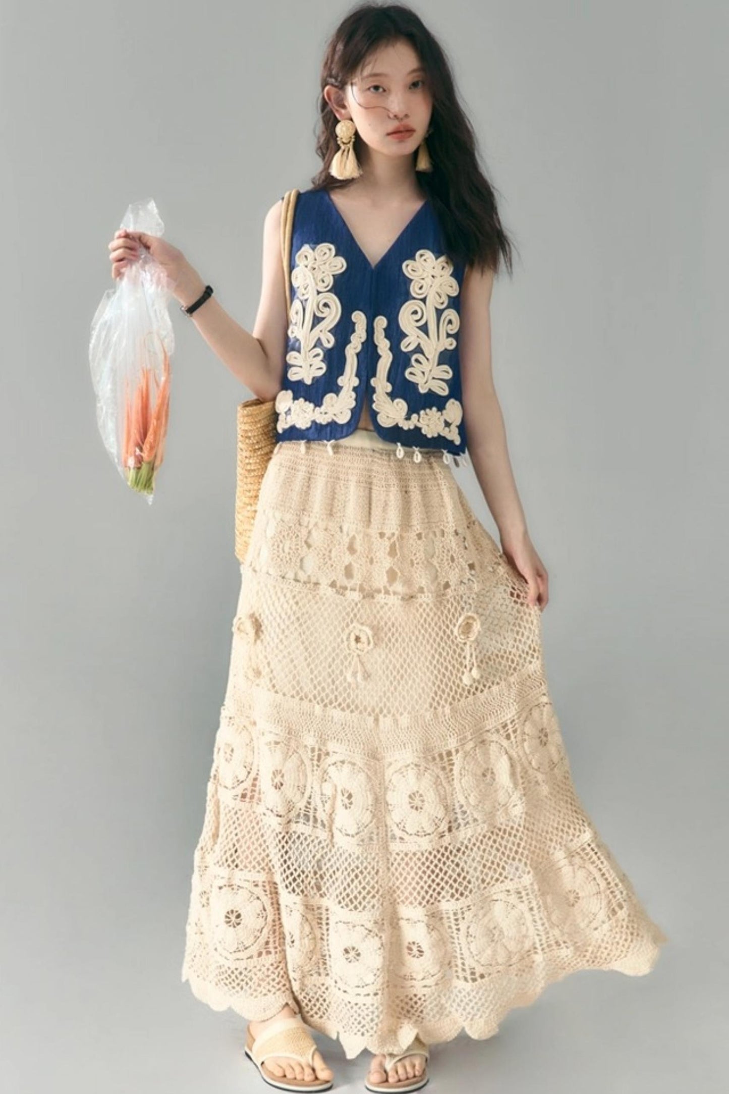 Vine & Shell Ensemble Skirt Set-Up