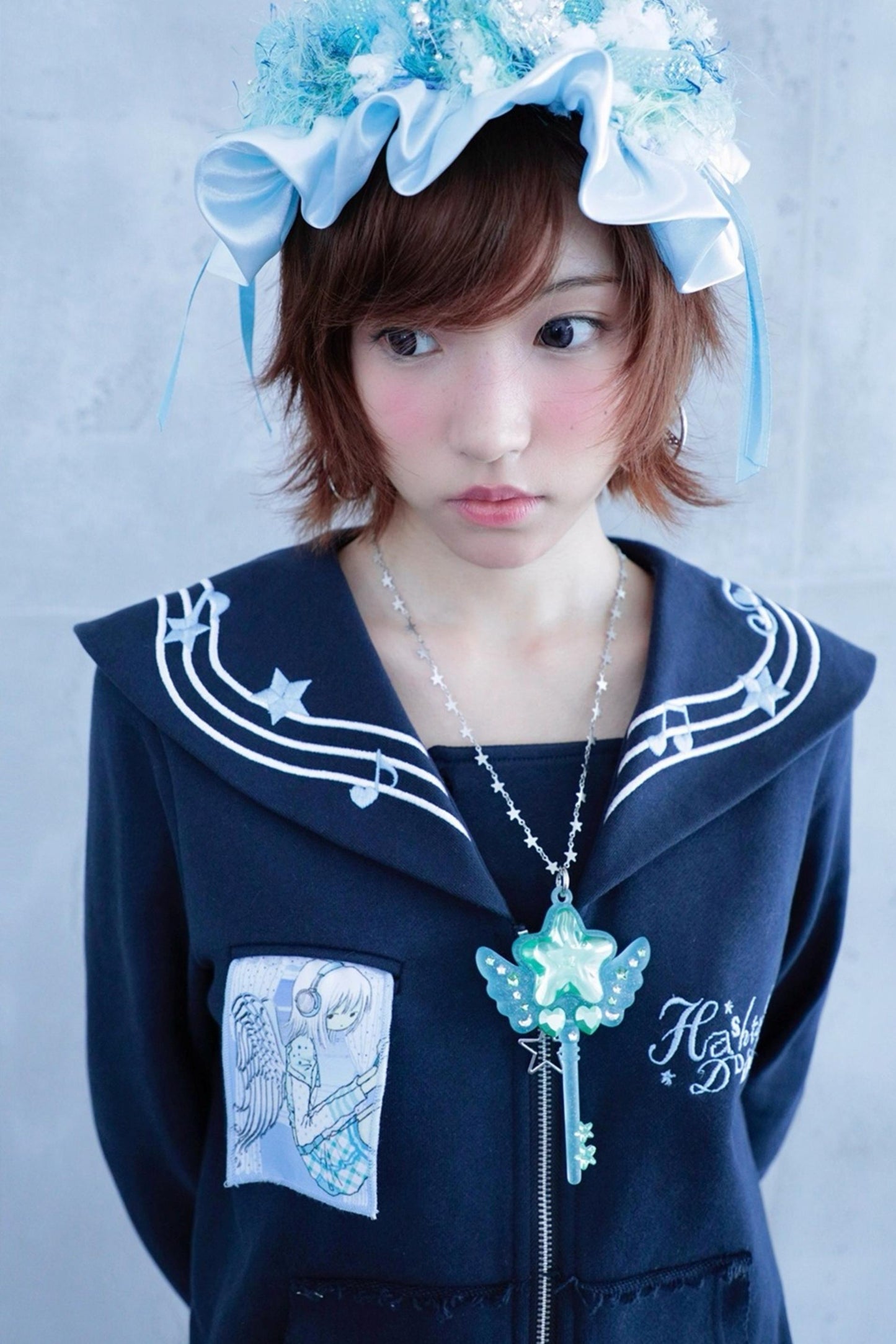 Original Polka Dot Embroidery Sailor Uniform Jacket