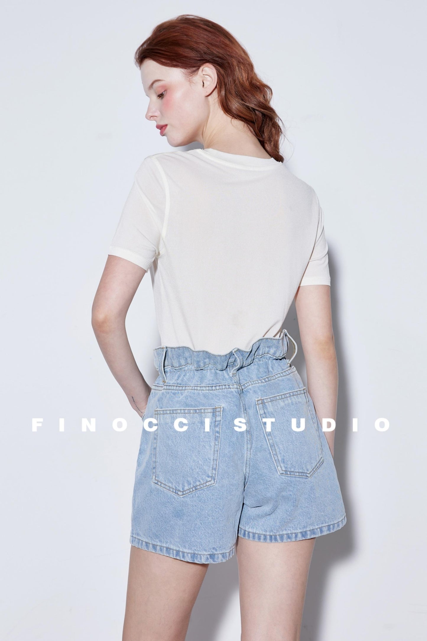 Mooncut Embroidered Denim Shorts