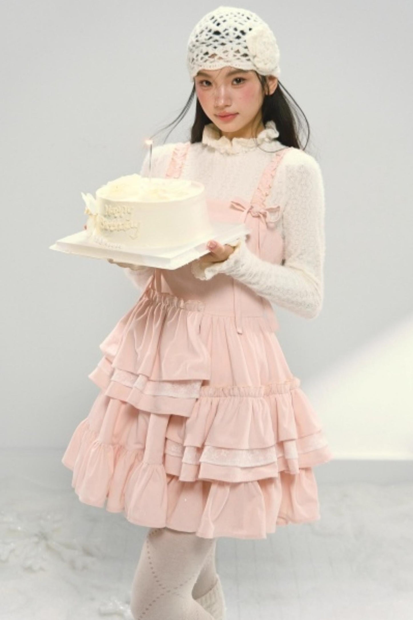 Pink Corduroy Princess Dress