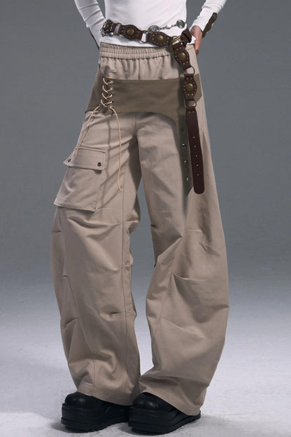 Vintage Lace-Up Cargo Pants