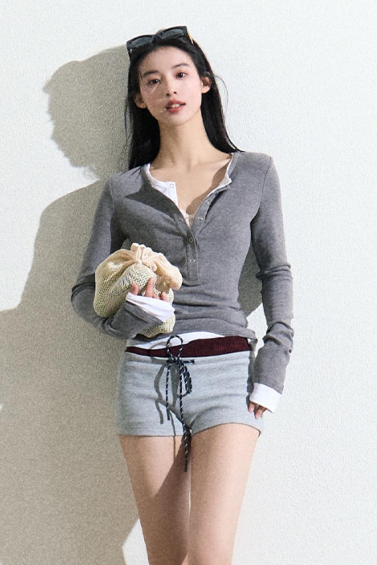 Slim Fit Henry Collar Knit Top