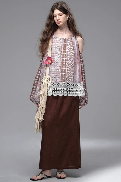 Wandering Petals Lace Shirt