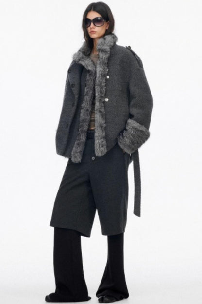 High-End Layered Bootcut Pants