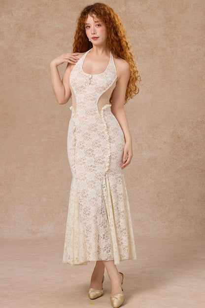 Heartbeat Mermaid Lace Maxi Dress