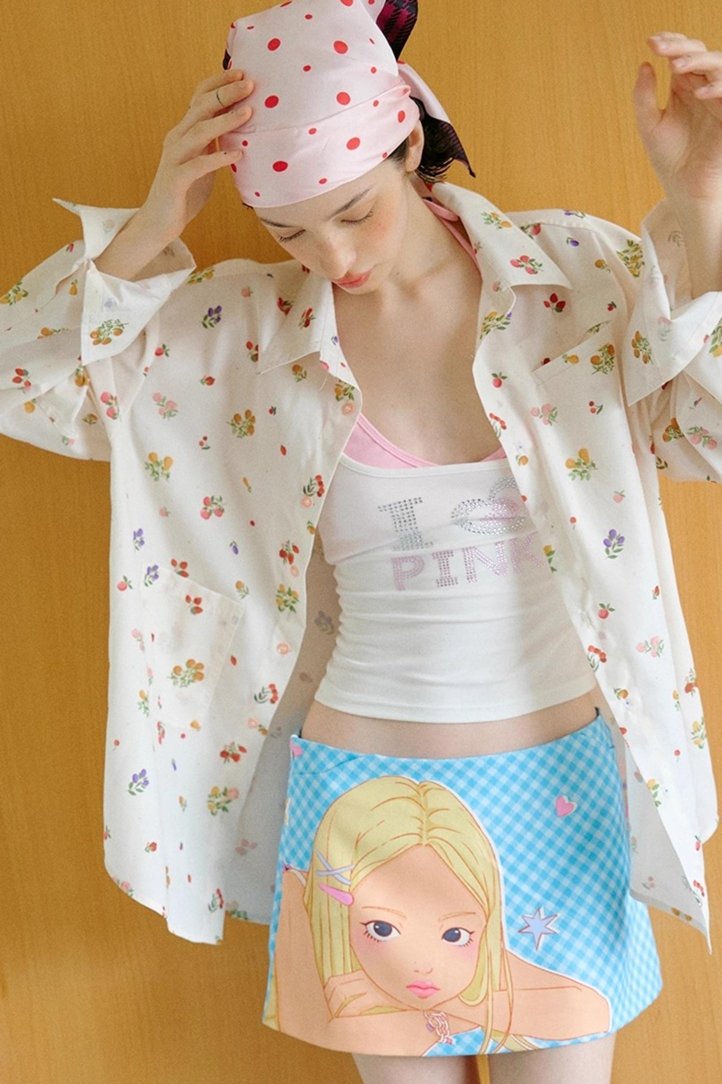 Summer Plaid Print Skirt