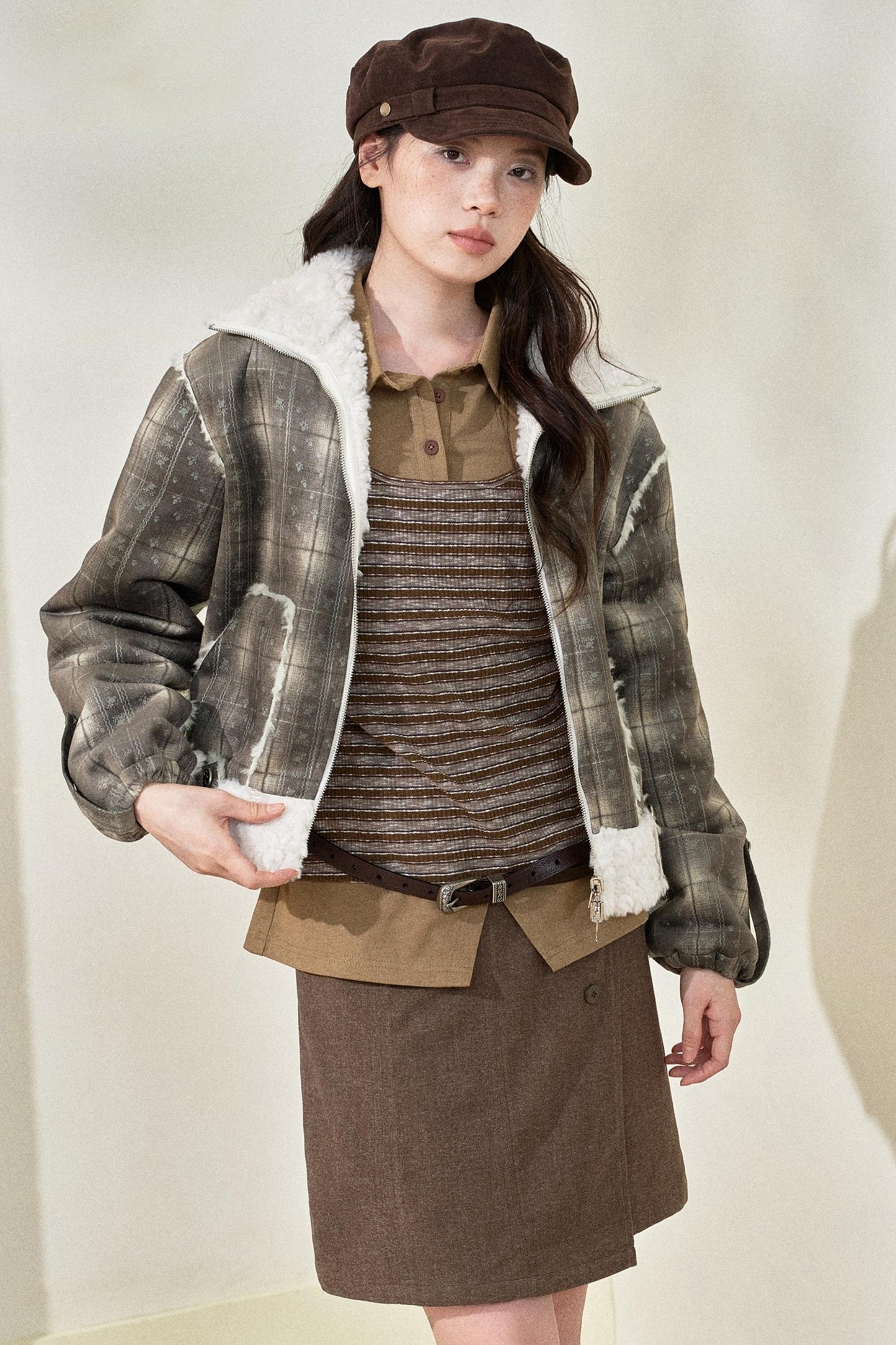 Burgundy Plaid Reversible Jacket