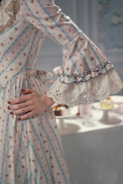 Versailles French Rustic Striped Dress