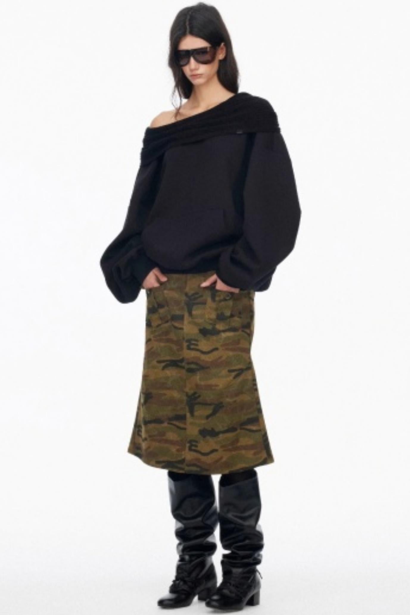 Vintage Camouflage Mermaid Skirt