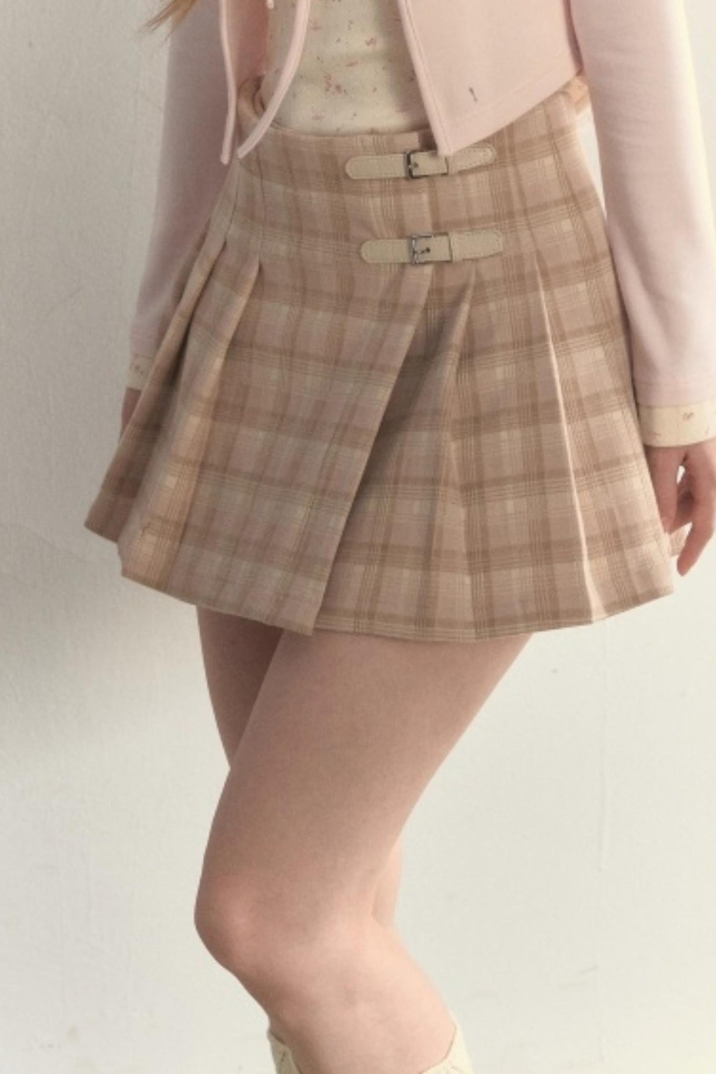 Retro Plaid Pleated Skirt