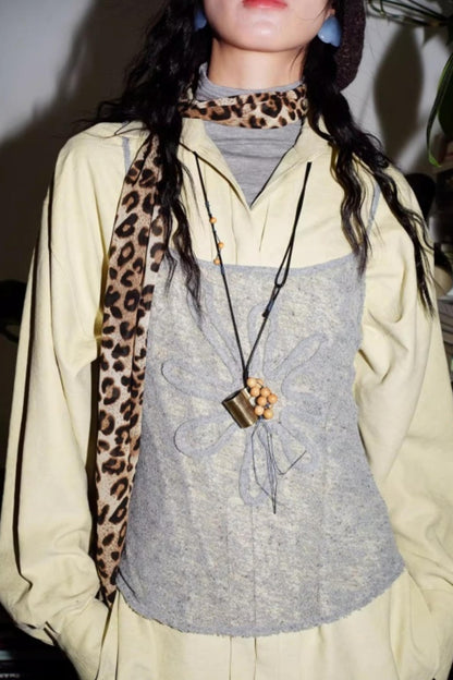 Solid Color Embroidery Vest Top