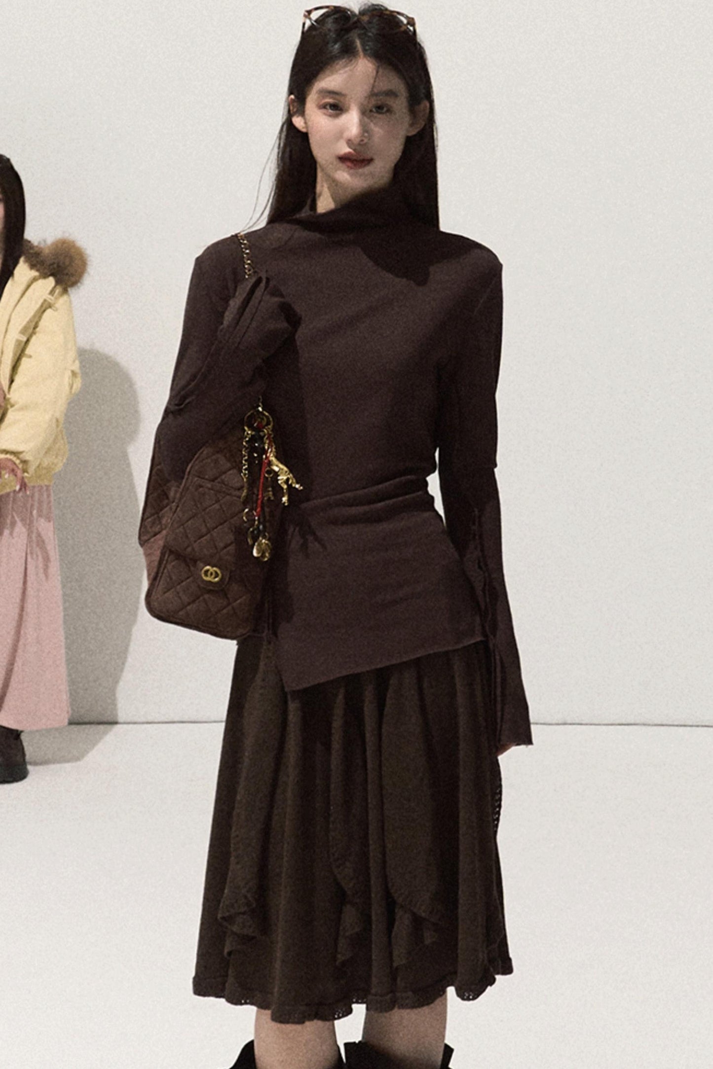 High-Elastic Knit Slim Top