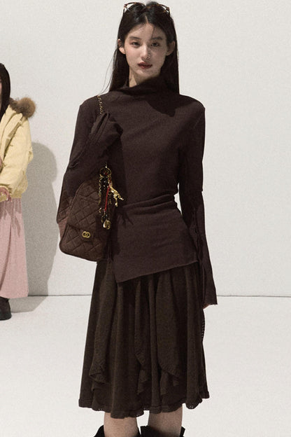 High-Elastic Knit Slim Top