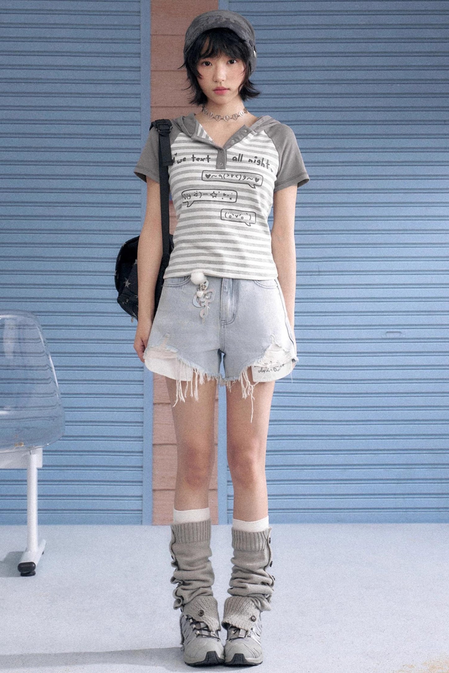 Light Blue Denim Shorts