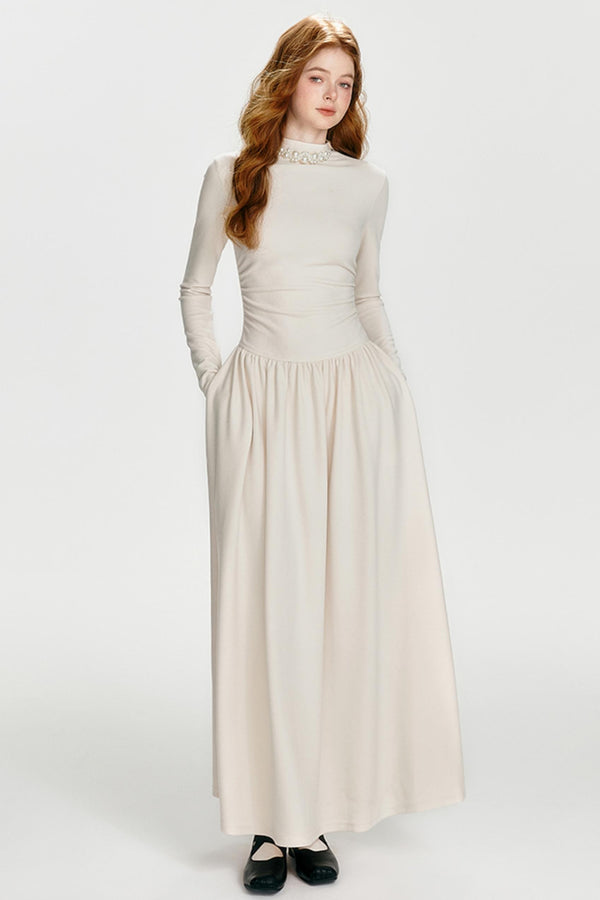 Chic Drawstring Maxi Dress Set-Up