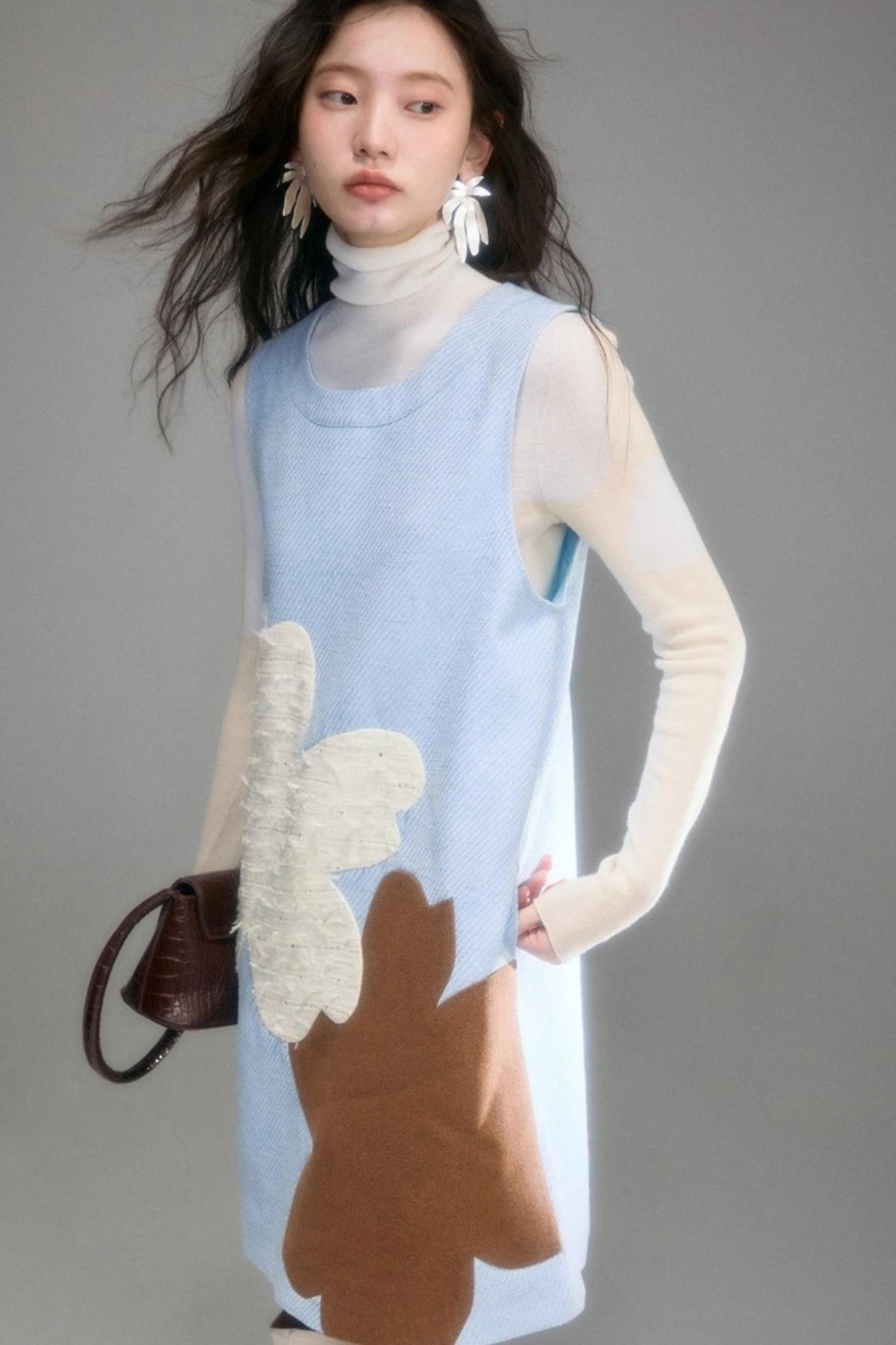 Contrasting Flower Patchwork Sundress