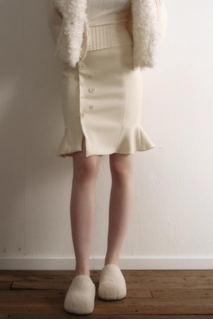 Suede Woolen Fishtail Suit Set-Up