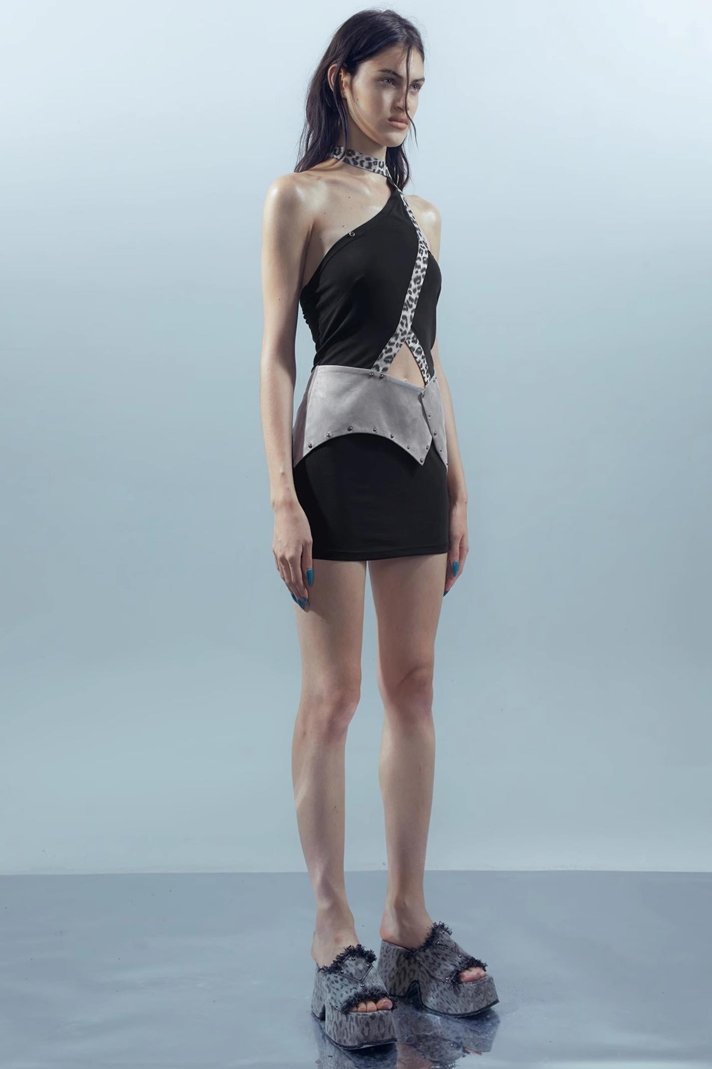 Leopard Patchwork Dress