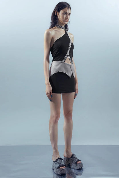 Leopard Patchwork Dress