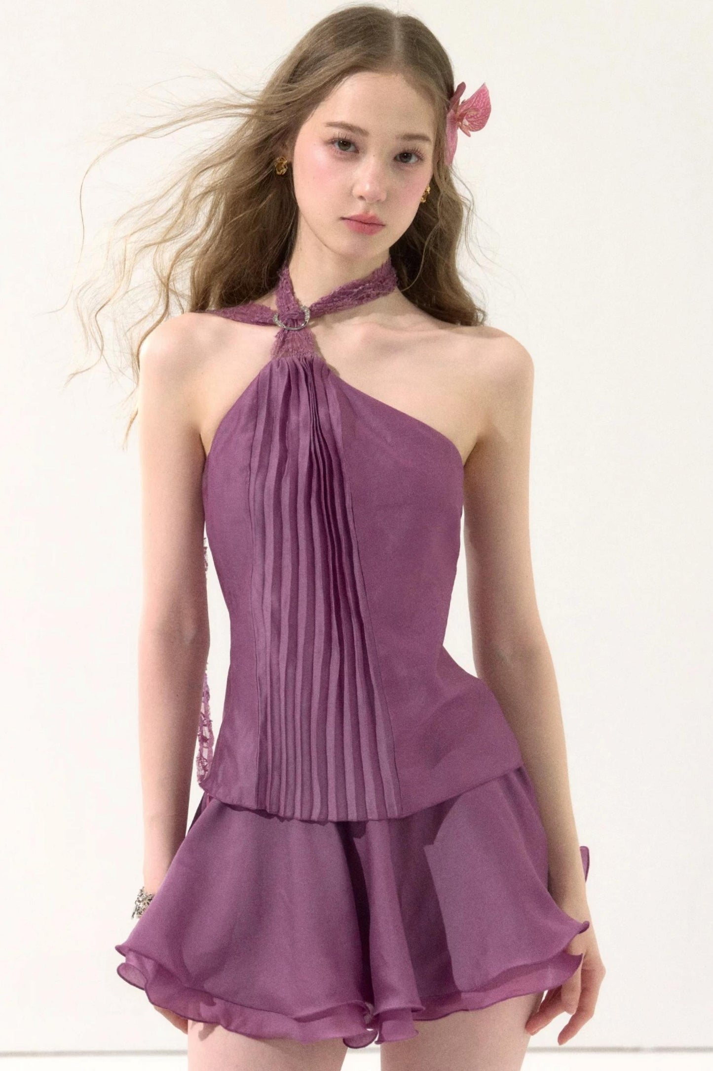 Chiffon Ruffle Skirt Set