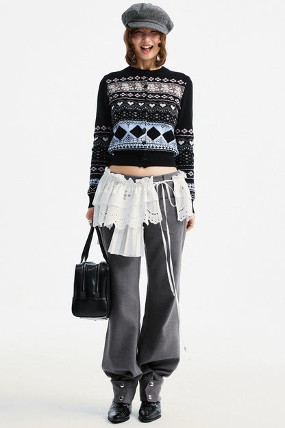 Lace Asymmetric Belt Accessory