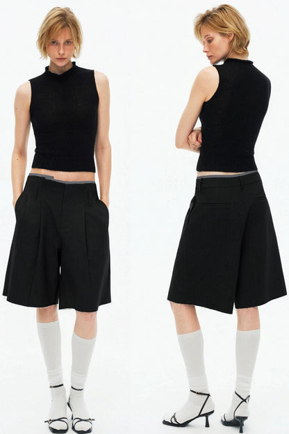 Tencel Wool Pleated Pants