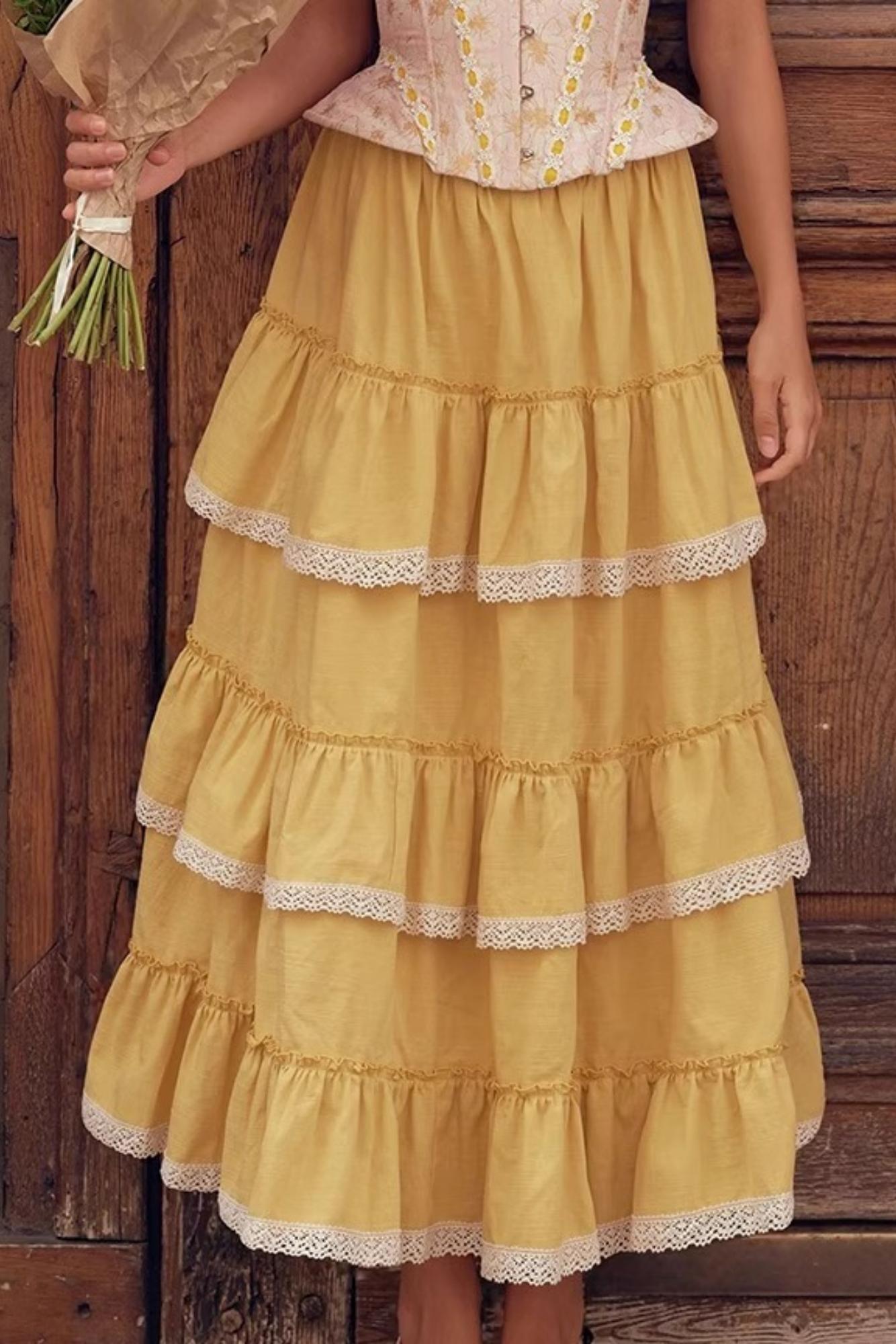 Flower Lace Skirt Set-Up