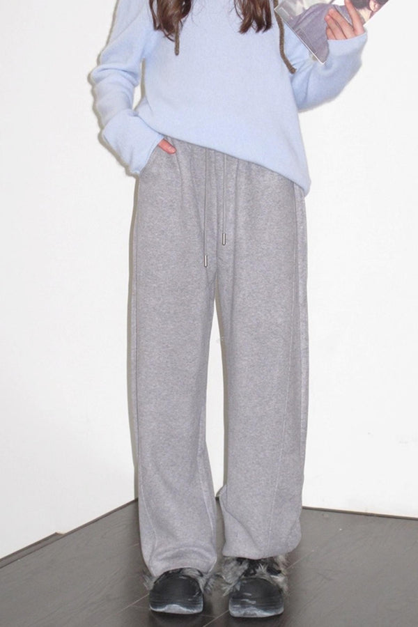 Fleece Mist Elastic Waist Knit Pants