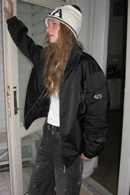 Uena Black Cotton Jacket