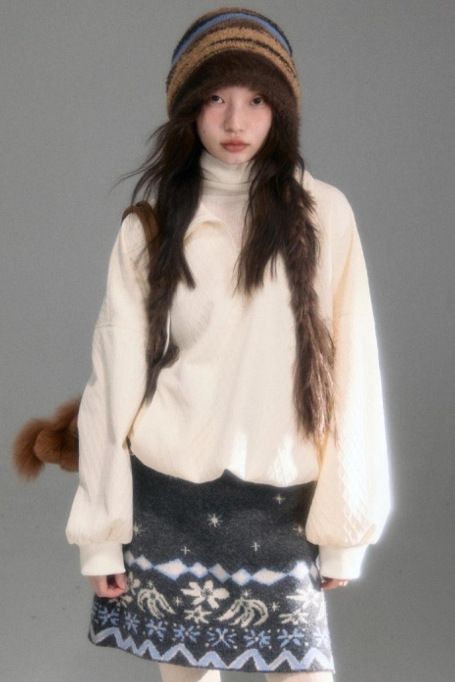 Snowflake Jacquard Cardigan Set-Up