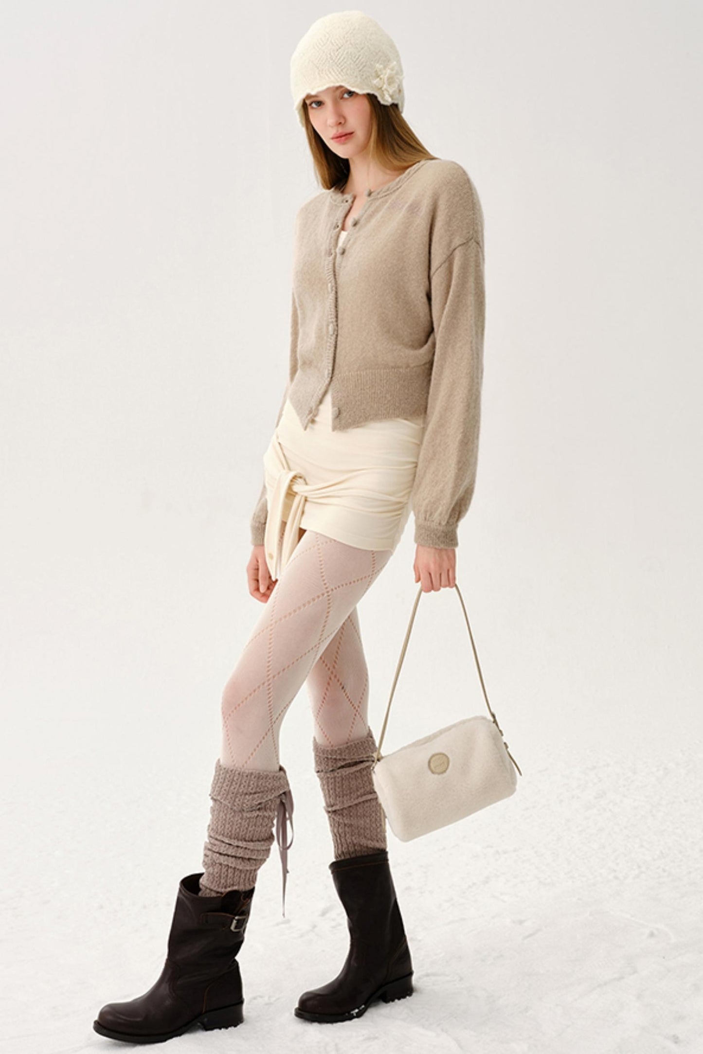 Alpaca Wool Embroidered Cardigan