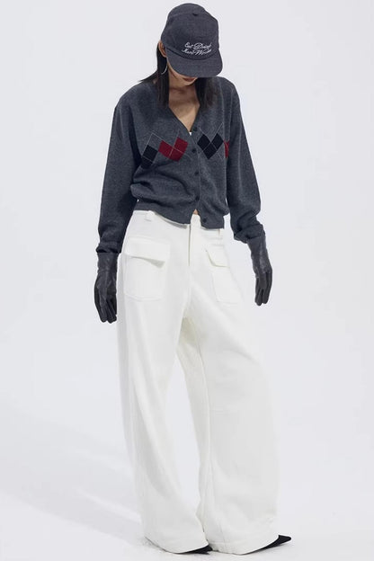 Warm Fleece Wide-Leg Pants