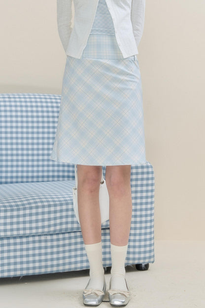 Casual Check Pattern Skirt