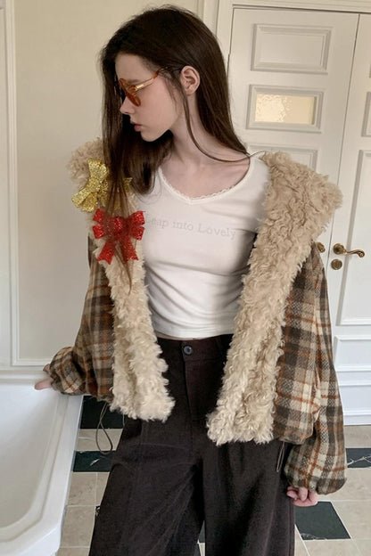 Pearl Rhinestone Wool Top