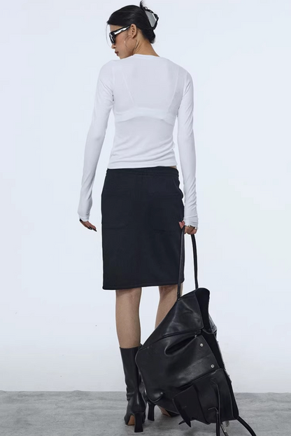 Henry Collar Knit Blouse