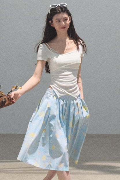 Dewy Square Neck T-Shirt