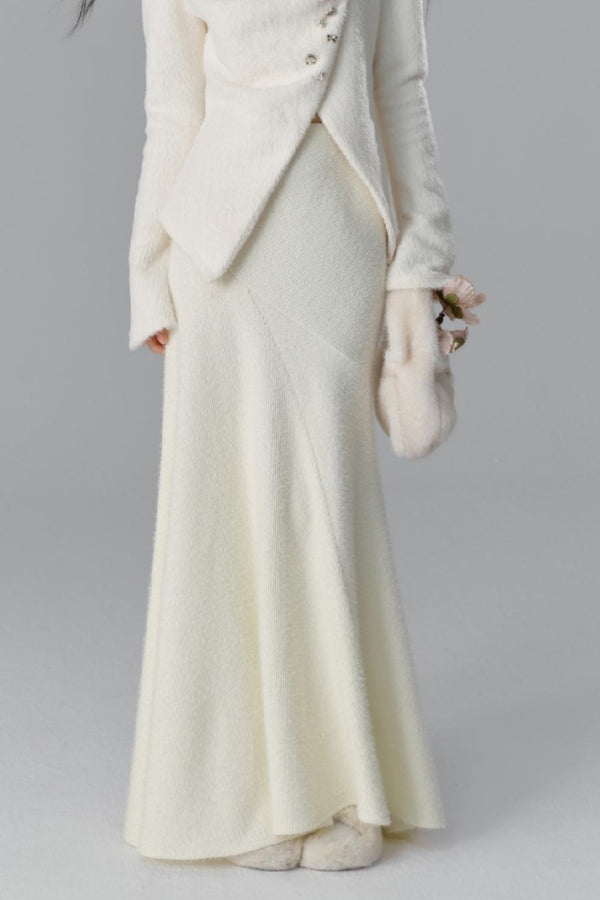 Stitching High-Waist Fishtail Skirt