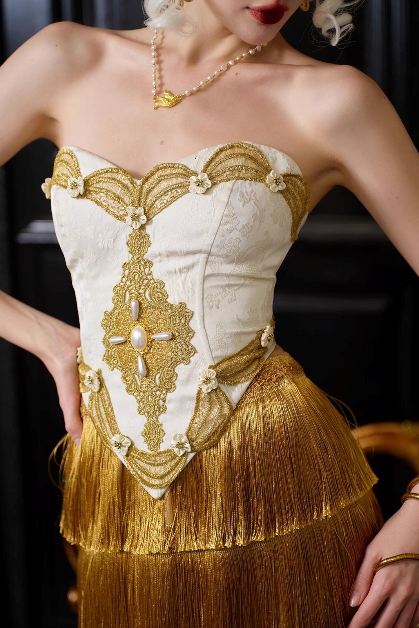 French Court Corset Gown Skirt Set-Up