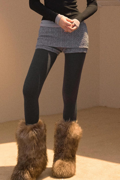 Knitted Shorts Leggings