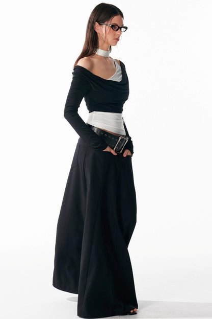 Contrast Patchwork Long Sleeve Top