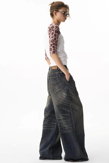 Raglan Leopard Print Top
