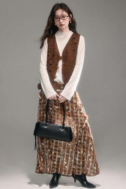 Wilderness Vintage Floral Print Skirt