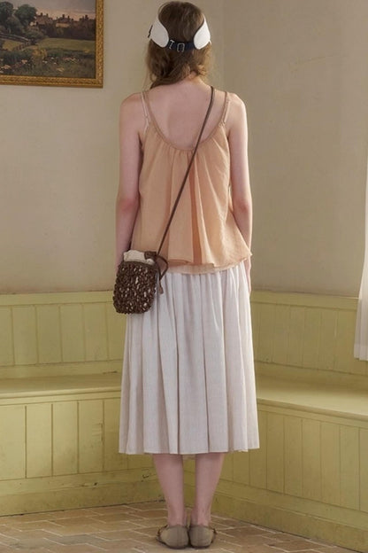 Retro Loose A-Line Stripe Skirt