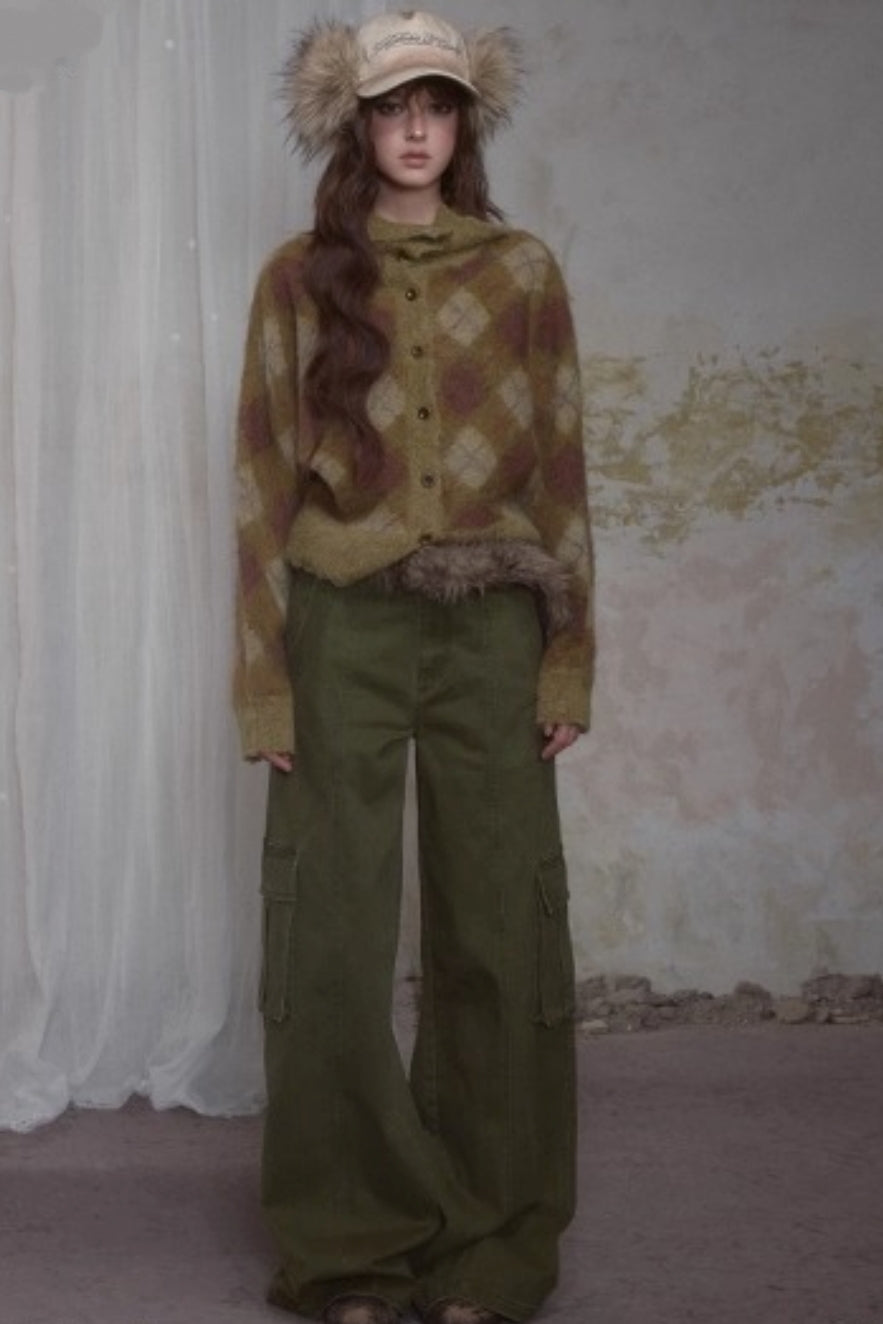 Spicy Loose Plaid Sweater