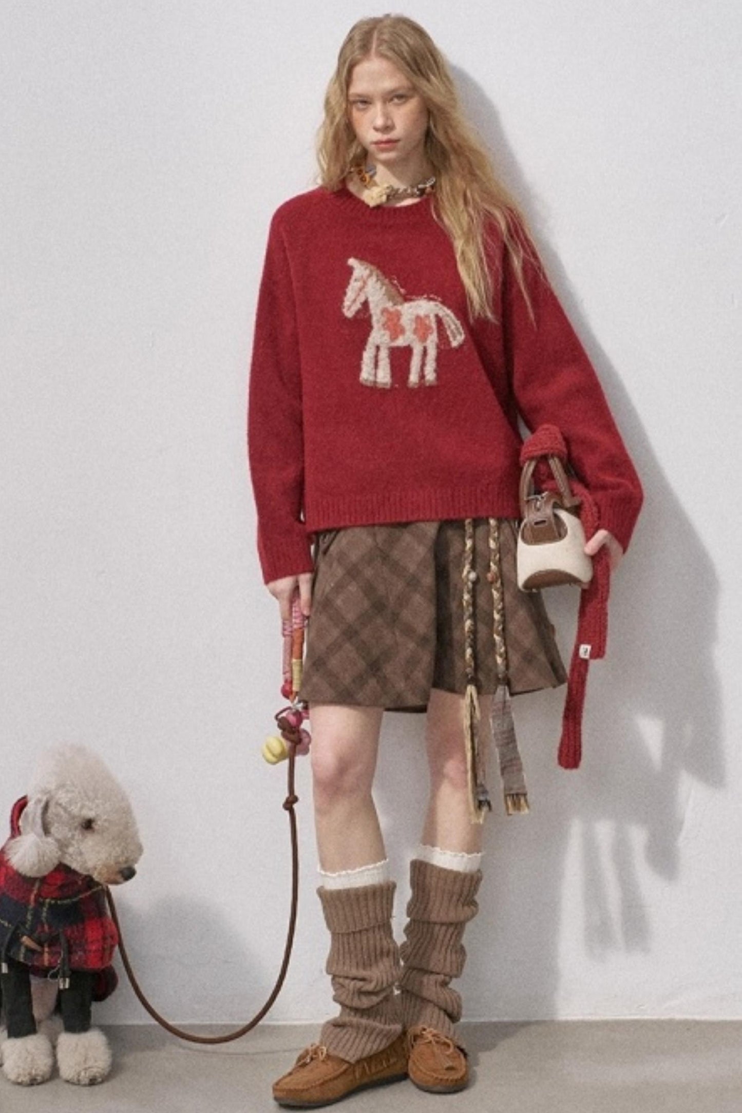 Floral Pony Festive Sweater