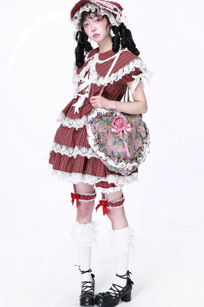 Lolita Style Red Check Dress