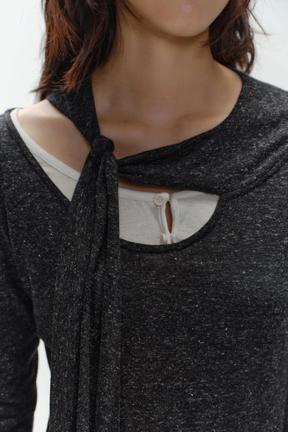 Retro Asymmetrical Knitted Top